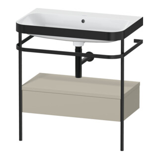 Duravit Meuble lavabo Happy D.2 Plus 77,5x49cm, sans trou robinet, avec console, 1 tiroir