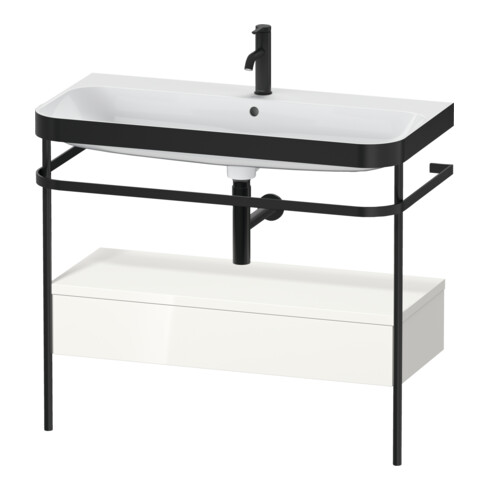 Duravit Meuble lavabo Happy D.2 Plus 97,5x49 cm, 1 mitigeur, blanc, avec console, 1 tiroir