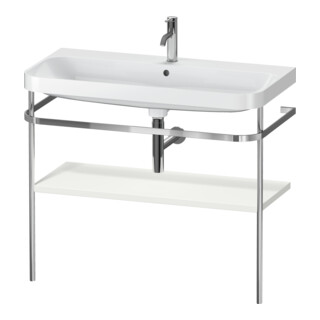 Duravit Meuble lavabo Happy D.2 Plus 97,5x49 cm, 1 t, noir mat, avec console