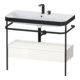 Duravit Meuble lavabo Happy D.2 Plus 97,5x49 cm, 2 robinetteries, blanc, avec console, 1 tiroir-1