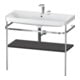 Duravit Meuble lavabo Happy D.2 Plus 97,5x49 cm, 2 Tiroirs, graphite mat, avec console-1