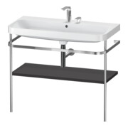 Duravit Meuble lavabo Happy D.2 Plus 97,5x49 cm, 2 Tiroirs, graphite mat, avec console