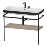 Duravit Meuble-lavabo Happy D.2 Plus 97,5x49 cm, 2 trous, blanc, avec console métal