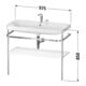 Duravit Meuble lavabo Happy D.2 Plus 97,5x49 cm, 2 trous, blanc mat, avec console