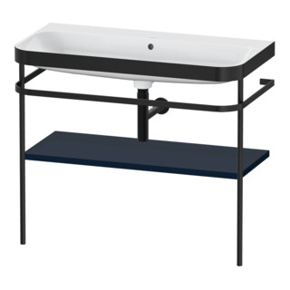 Duravit Meuble lavabo Happy D.2 Plus 97,5x49 cm, sans trop-plein, bleu mat, avec console