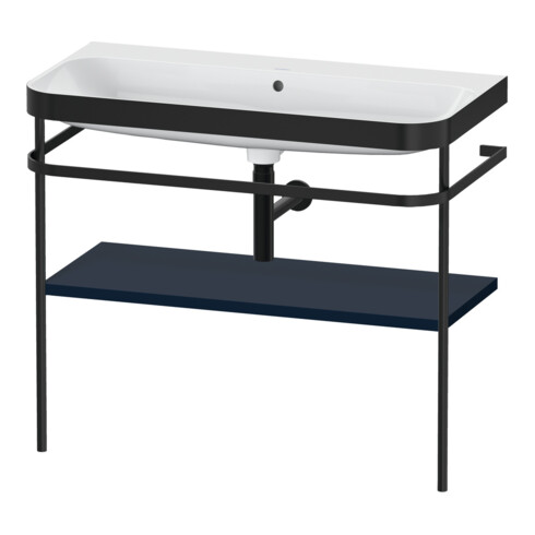 Duravit Meuble lavabo Happy D.2 Plus 97,5x49 cm, sans trop-plein, bleu mat, avec console