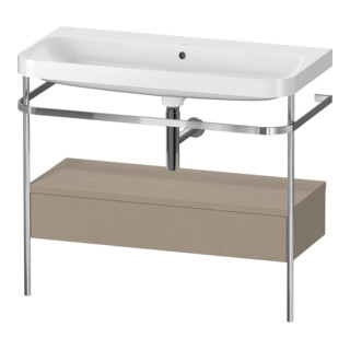 Duravit Meuble lavabo Happy D.2 Plus 97,5x49 cm, sans trou, blanc, avec console, 1 tiroir