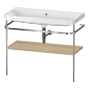 Duravit Meuble lavabo Happy D.2 Plus 97,5x49 cm, sans trou, méditerranée, avec console