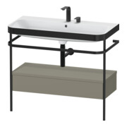 Duravit Meuble lavabo Happy D.2 Plus 97,5x49cm, 2 tiroirs, avec console, 1 porte