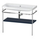 Duravit Meuble-lavabo Happy D.2 Plus 97,5x49cm, sans trop-plein, bleu mat, avec console-1