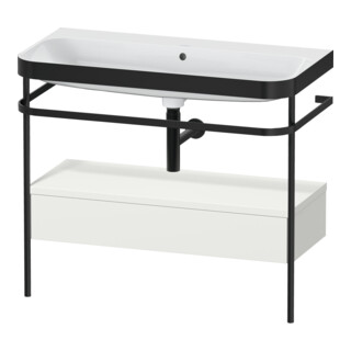 Duravit Meuble lavabo Happy D.2 Plus 97,5x49cm, sans trou, avec console, 1 tiroir