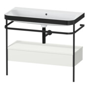 Duravit Meuble lavabo Happy D.2 Plus 97,5x49cm, sans trou, avec console, 1 tiroir