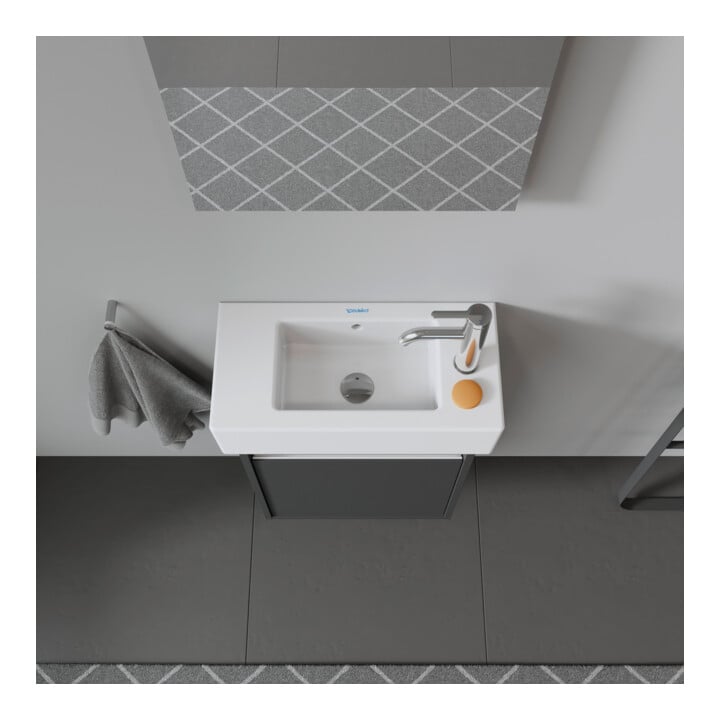 Duravit Meuble lavabo main Vero 50x25 cm, avec trop-plein, HLP, HLP droite, blanc