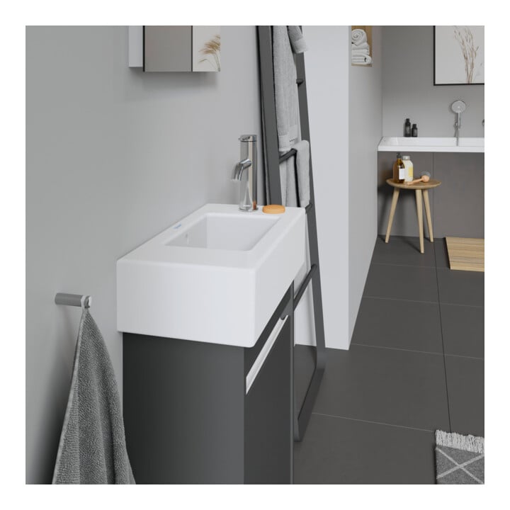 Duravit Meuble lavabo main Vero 50x25 cm, avec trop-plein, HLP, HLP droite, blanc