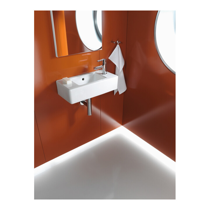 Duravit Meuble lavabo main Vero 50x25 cm, avec trop-plein, HLP, HLP droite, blanc
