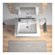 Duravit Meuble lavabo satiné Vero Air 60x47 cm, blanc, sans trop-plein, avec trou robinet, planche à trous-4