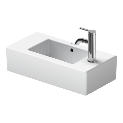 Duravit Meuble lavabo Vero 50x25 cm, avec trop-plein, 2 trous prévus, blanc