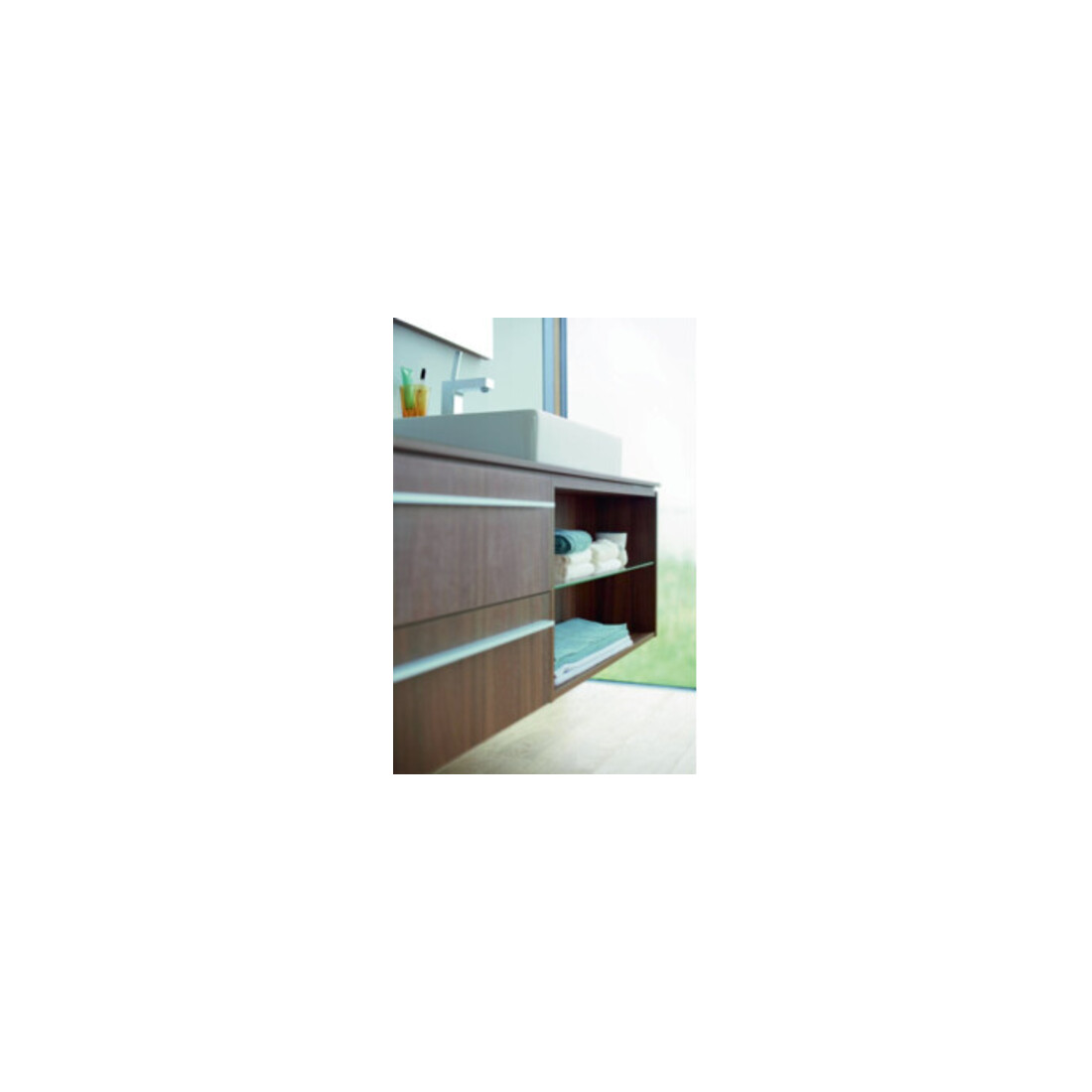 Duravit Meuble lavabo Vero 60x47 cm, blanc, avec trop-plein et perçage robinet