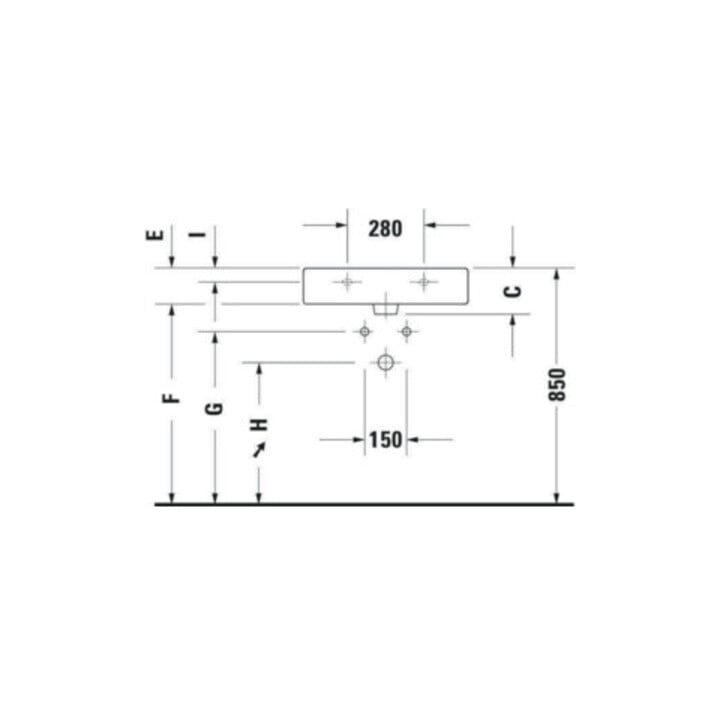 Duravit Meuble lavabo Vero 60x47 cm, blanc, avec trop-plein et perçage robinet