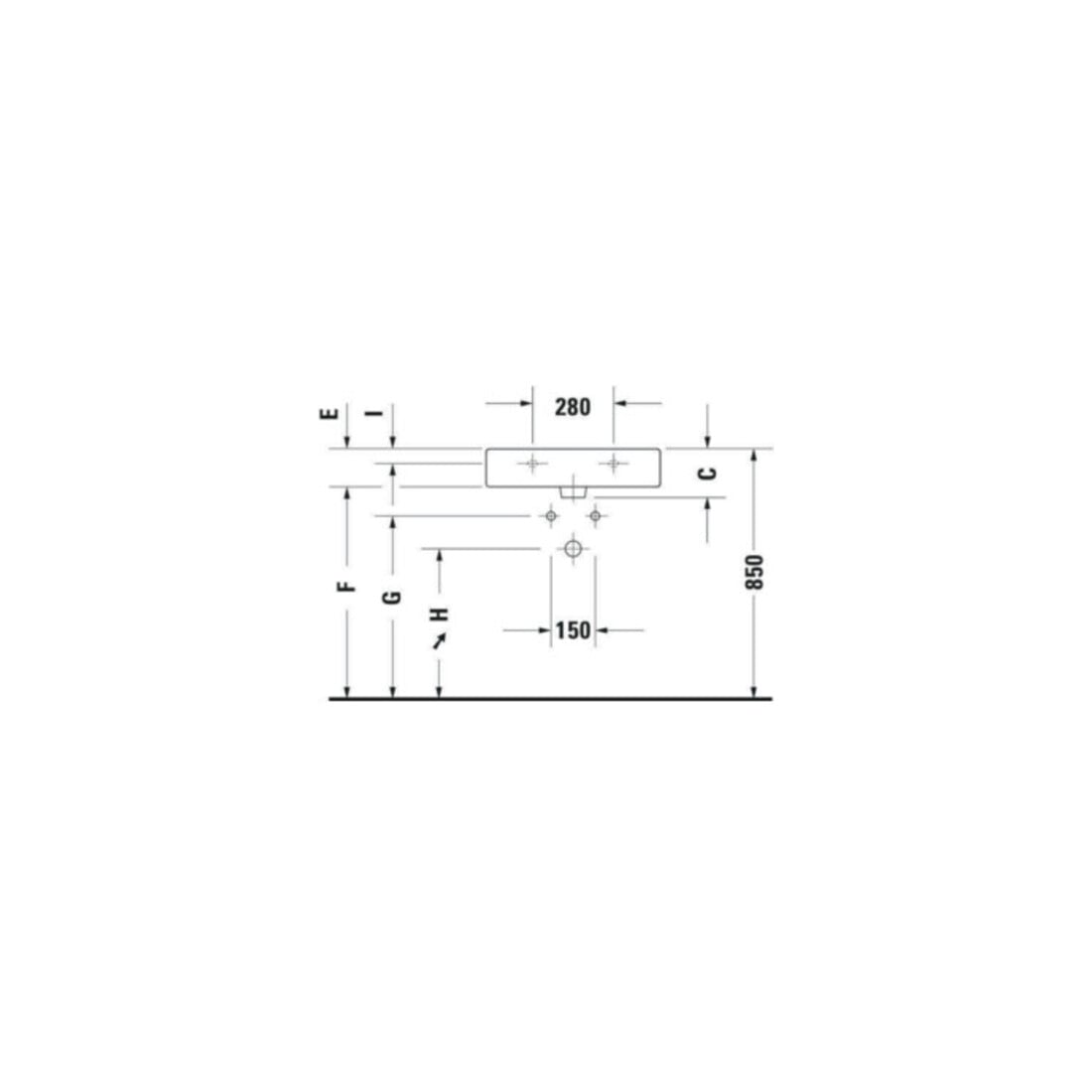 Duravit Meuble lavabo Vero 60x47 cm, blanc, avec trop-plein et perçage robinet