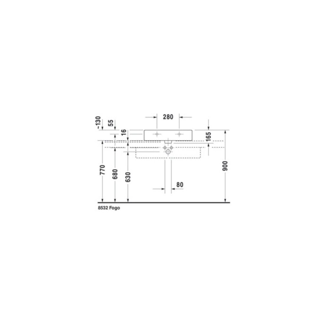 Duravit Meuble lavabo Vero 60x47 cm, blanc, avec trop-plein et perçage robinet