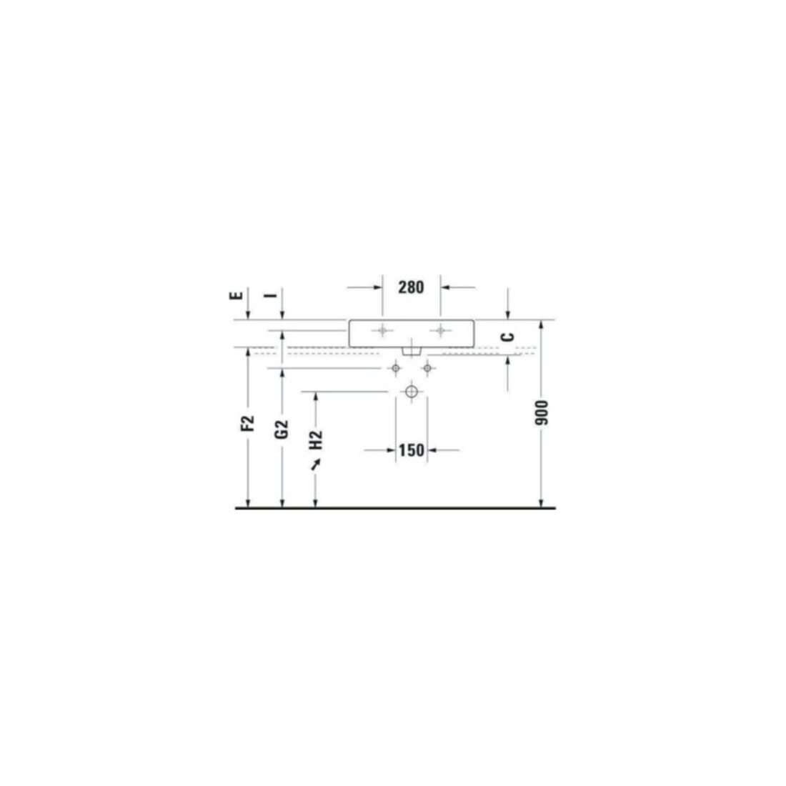 Duravit Meuble lavabo Vero 60x47 cm, blanc, avec trop-plein et perçage robinet