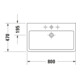 Duravit Meuble lavabo Vero 80x47 cm, blanc, fermé, avec trou robinet, trop-plein, trou bonde-5