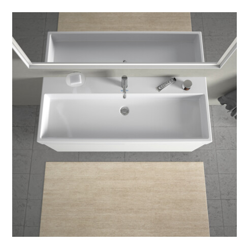 Duravit Meuble lavabo Vero Air 120x47 cm, blanc, m HL, ÜL, plan vasque avec trou robinet