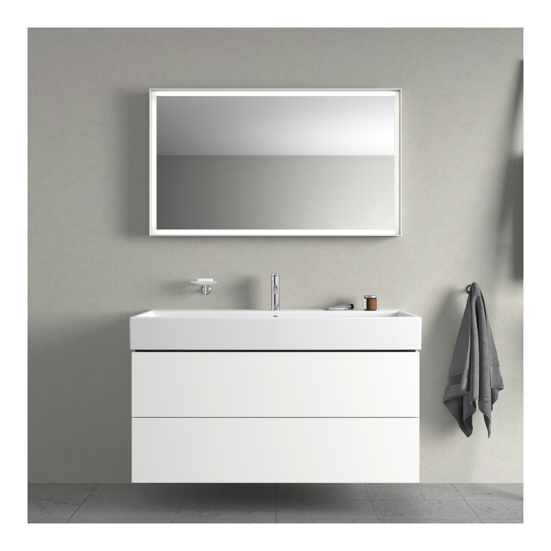 Duravit Meuble lavabo Vero Air 120x47 cm, blanc, m HL, ÜL, plan vasque avec trou robinet
