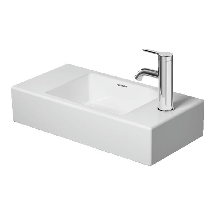 Duravit Meuble-lavabo Vero Air 50x25 cm, sans trop-plein, avec vidage, vidage à gauche, blanc