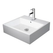 Duravit Meuble lavabo Vero Air 50x47 cm, blanc, sans trop-plein, avec trou robinet, plan robinetière