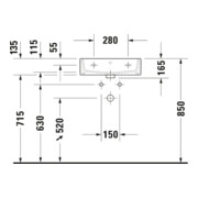 Duravit Meuble lavabo Vero Air 50x47 cm, blanc, sans trop-plein, sans trou robinet, avec plan de robinetterie-5