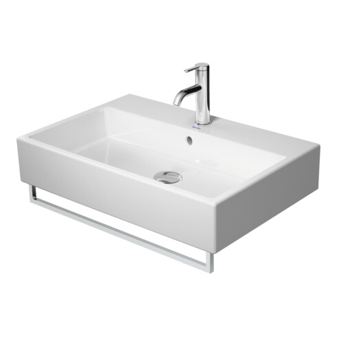 Duravit Meuble lavabo Vero Air 70x47 cm, blanc, sans trop-plein, avec plan vasque à trou de robinetterie