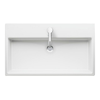 Duravit Meuble lavabo Vero Air 80x47, blanc, m HL, sans trop-plein, avec plan de robinetterie