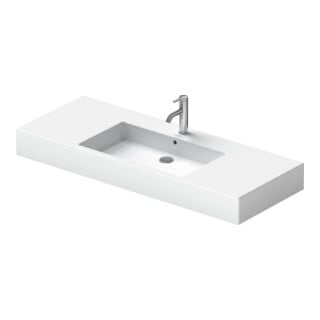 Duravit Meuble lavabo Vero m HL, sur plan, trou robinet, 125x49 cm, blanc