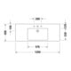 Duravit Meuble lavabo Vero m HL, sur plan, trou robinet, 125x49 cm, blanc