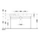 Duravit Meuble lavabo Vero m HL, sur plan, trou robinet, 125x49 cm, blanc