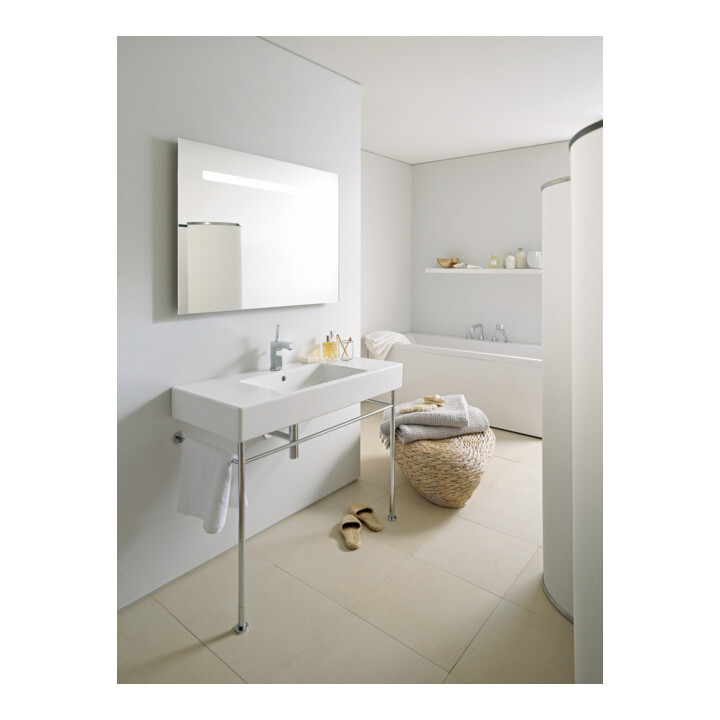 Duravit Meuble lavabo Vero m HL, sur plan, trou robinet, 125x49 cm, blanc