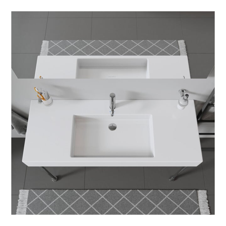 Duravit Meuble lavabo Vero m HL, sur plan, trou robinet, 125x49 cm, blanc