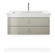 Duravit Meuble lavabo White Tulip 105,5x49 cm, avec trop-plein, blanc, avec plan de robinetterie-2