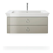 Duravit Meuble lavabo White Tulip 105,5x49 cm, avec trop-plein, blanc, avec plan de robinetterie-2