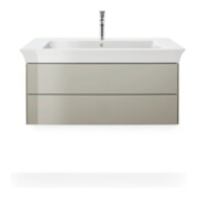 Duravit Meuble lavabo White Tulip 105,5x49 cm, avec trop-plein, blanc, avec plan de robinetterie-2