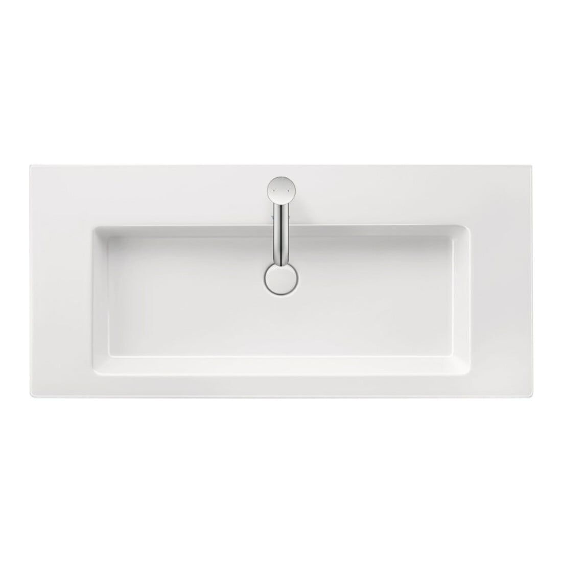 Duravit Meuble lavabo White Tulip 105,5x49 cm, avec trop-plein, blanc, avec plan de robinetterie
