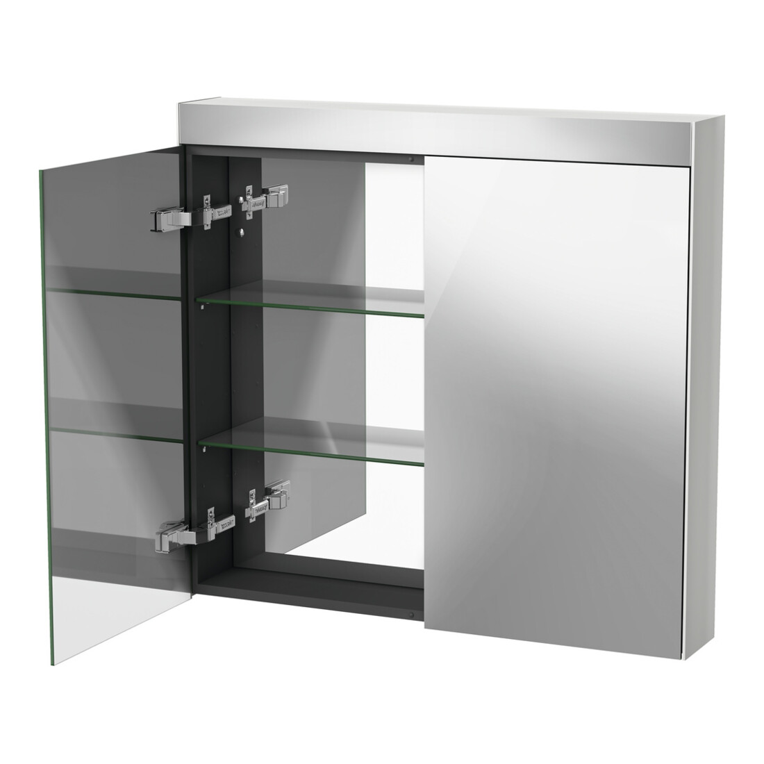Duravit Meuble miroir Best Version 81x14,8x76 cm, 15 W, 2 portes, LED
