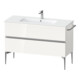 Duravit Meuble sous-lavabo au sol Sivida 121x59,1x47,7 cm, 2 tiroirs, blanc brillant, grand-1