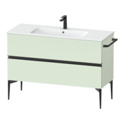 Duravit Meuble sous lavabo au sol Sivida 121x59,1x47,7 cm, 2 tiroirs, vert m, G sw