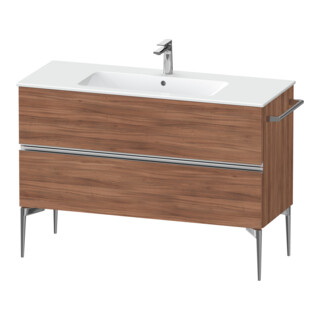 Duravit Meuble sous-lavabo au sol Sivida 121x59,1x47,7cm, 2 tiroirs, N N, gris chrome