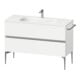 Duravit Meuble sous-lavabo au sol Sivida 121x59,2x47,7 cm, 2 tiroirs, blanc mat, chromé-1