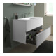 Duravit Meuble sous-lavabo au sol Sivida 121x59,2x47,7 cm, 2 tiroirs, blanc mat, chromé-4