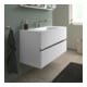 Duravit Meuble sous-lavabo au sol Sivida 121x59,2x47,7 cm, 2 tiroirs, blanc mat, chromé